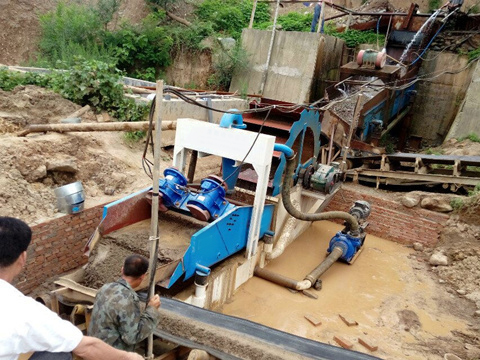 细沙回收机现场